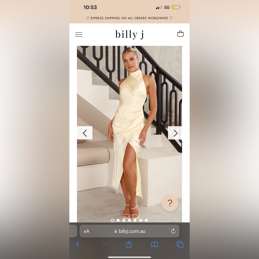Brand new Billy j dress - size 12 in AUS - size 8 in US- never work tag still on